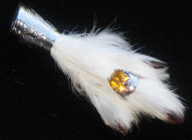 Lucky Grouse Foot Kilt Pin With Stone Ring - Click Image to Close